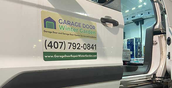Garage Door in Winter Garden